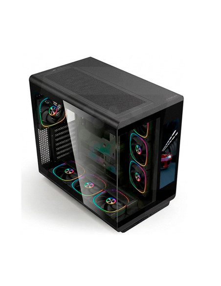 CASE GAMER THELION (IM600-12 BK)| S/FUENTE| VIDRIO TEMPLADO |12" LCD |7 FAN ARGB
