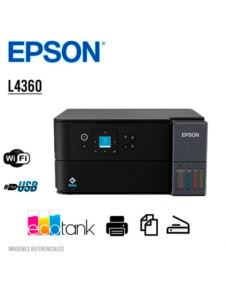 IMPRESORA MULTIFUNCIONAL EPSON L4360 ECOTANK ( C11CL41301 ) IMPRIME -  ESCANEA - FOTOCOPIA - WIFI - DUPLEX