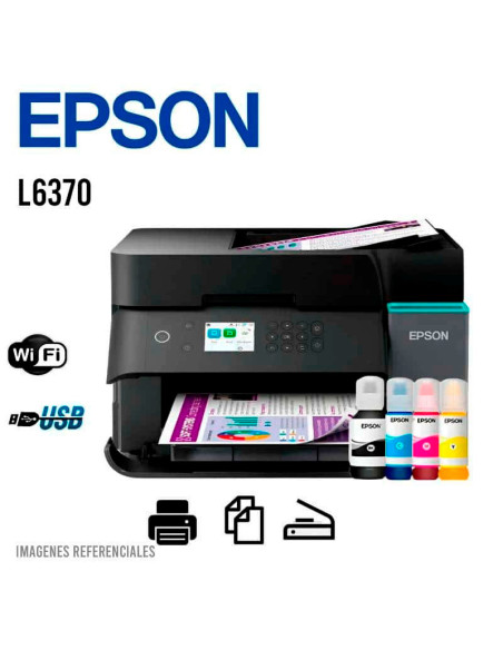 IMPRESORA EPSON L6370 ECOTANK ( C11CL43301 ) IMPRIME -  ESCANEA - FOTOCOPIA - WIFI - ETHERNET - DUPLEX - ADF