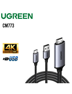 ADAPTADOR UGREEN HDMI A USB-C CM773 2 METROS (35984A)