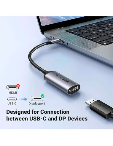 CABLE UGREEN CM654 USB-C A DISPLAY PORT 8K (...