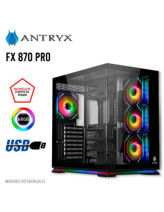CASE ANTRYX FX 870 PRO BLACK (AC-FX870PK) S/FUENTE VIDRIO...