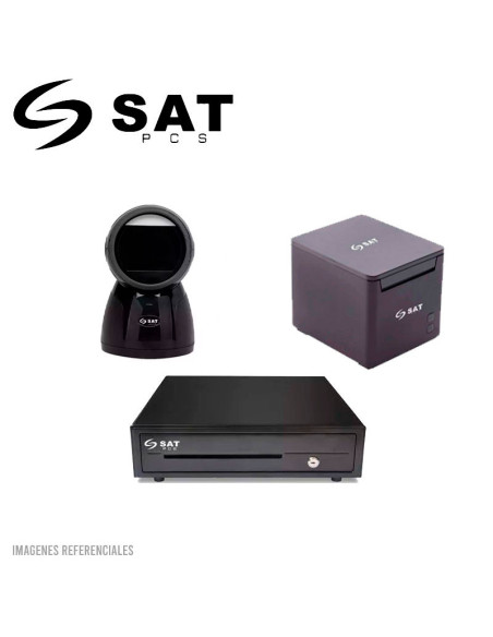 COMBO EMPRENDEDOR IMPRESORA TERMICA SAT-Q23T-UE + LECTOR AI8604 ID + GAVETA 119X
