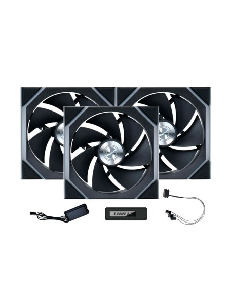 COOLER CASE LIAN LI UNI FAN SL WIRELESS REVERSE BLADE BLACK 120MM ARGB PACK 3 EN 1 ( 12RSL1W3B )
