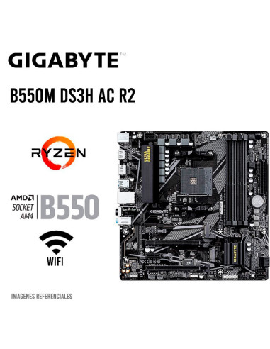 MAINBOARD GIGABYTE B550M DS3H AC R2 (...