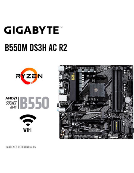 MAINBOARD GIGABYTE B550M DS3H AC R2 ( 9MB55MDHR-00-G10 ) WIFI | AM4