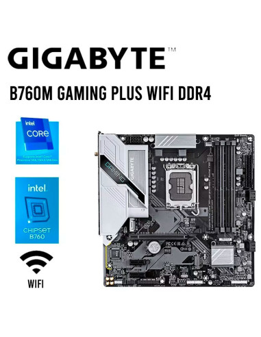 MAINBOARD GIGABYTE B760M GAMING PLUS WIFI DDR4...