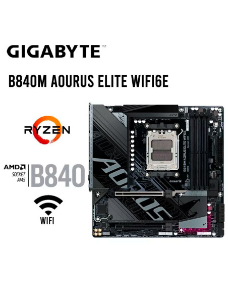 MAINBOARD GIGABYTE B840M AOURUS ELITE WIFI6E ( B840M A ELITE WIFI6 ) AM5
