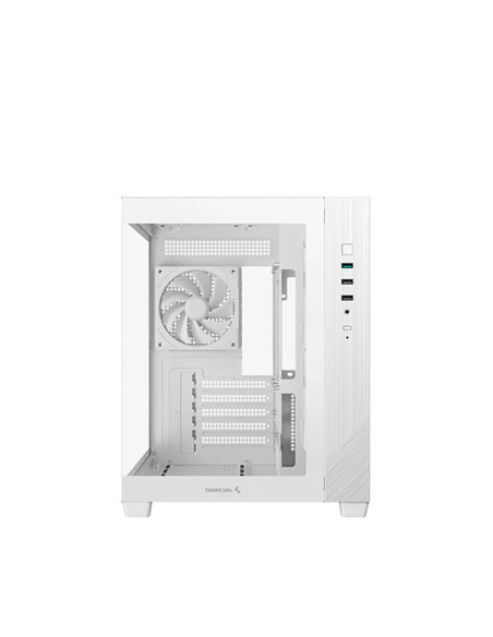 CASE DEEPCOOL CG330 3F WH  (R-CG330-WHNGM3-G) USB 3.0| S/FUENTE| VIDRIO TEMPLADO| 3 LED-RGB