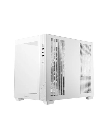 CASE DEEPCOOL CG330 3F WH  (R-CG330-WHNGM3-G) USB 3.0| S/FUENTE| VIDRIO TEMPLADO| 3 LED-RGB