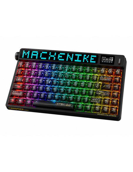 TECLADO GAMER MACHENIKE KT84 (KT84-B84W) SWITCH GATERON WHITE| WIRED-2.4G-BT| BLACK