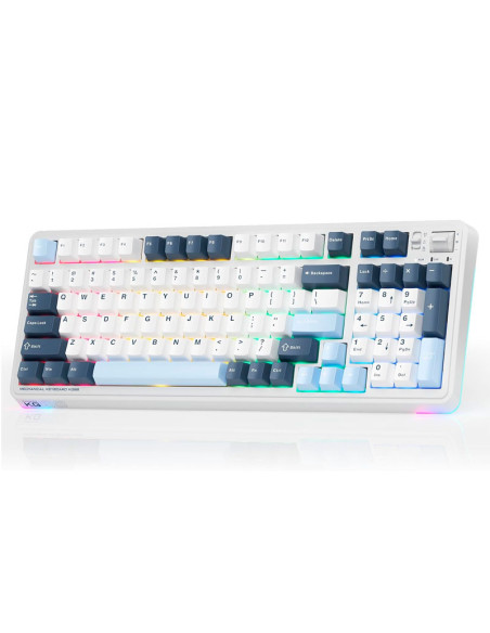 TECLADO GAMER MACHENIKE KG98 (KG98) SWITCH GR SILVER| WIRED-BT| BLUE