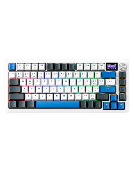 TECLADO GAMER MACHENIKE K500F B81W (K500F-B81W) SWITCH GR SILVER| WIRELESS| RGB| BLUE
