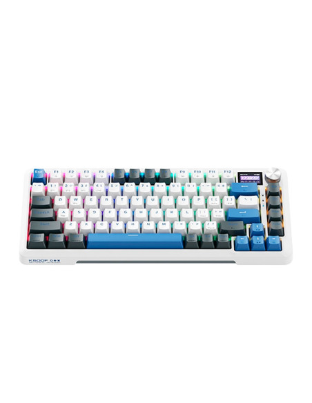 TECLADO GAMER MACHENIKE K500F B81W (K500F-B81W) SWITCH GR SILVER| WIRELESS| RGB| BLUE