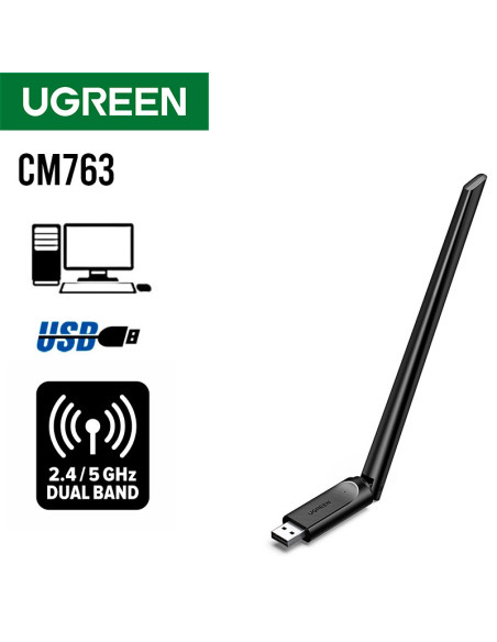 ADAPTADOR WIFI UGREEN  CM763 AX900 USB (35265)