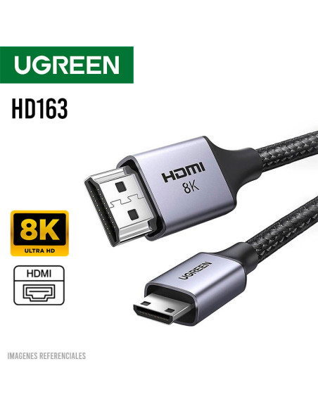 CABLE UGREEN HD163 MINI HDMI A HDMI 8K (15515) 2M