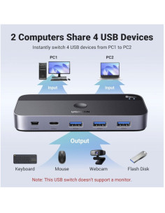 SWITCH USB 3.0 UGREEN CM662 2PC A 4 SALIDAS (15705) 2