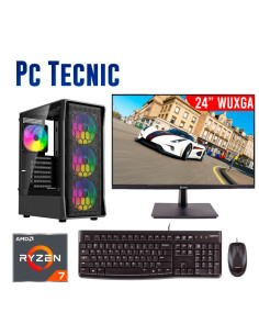 COMPUTADORA TECNIC AMD RYZEN 7 5700G 16GB 512GB SSD 22" FHD