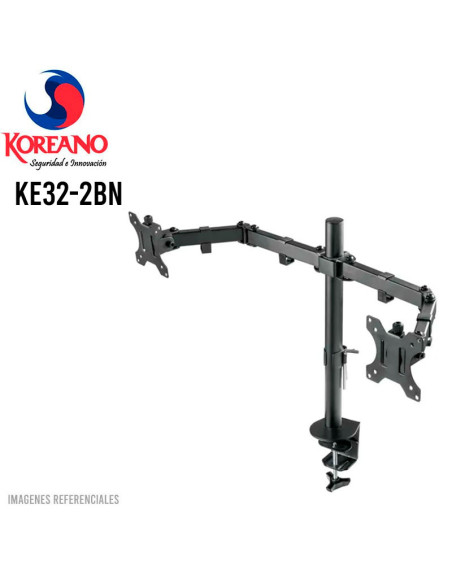RACK KOREANO DOBLE BRAZO MONITORES 17" A 35" (KE32-2BN) 9KG