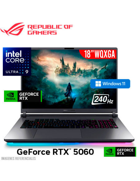 LAPTOP GAMER ASUS ROG STRIX G18 G815LM-IS96 ULTRA 9-275HX 32GB 1TB SSD GEFORCE RTX 5060 8GB 18 WQXGA 240HZ WINDOWS 11