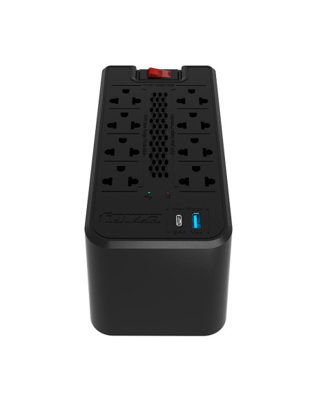 ESTABILIZADOR FORZA 8 TOMAS ( FVR-1222USB ) 1200VA/600W | 2 USB