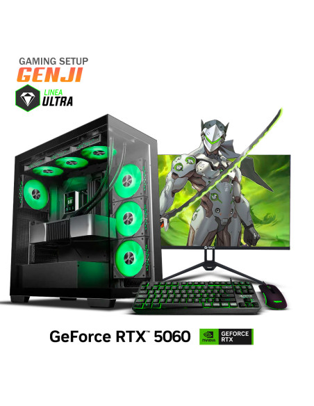 PC GAMER GENJI I7-12700F 16GB 1TB SSD GEFORCE RTX 5060 8GB+ 27 FHD 144HZ + KIT RAPTOR