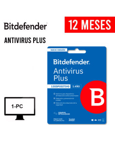 ANTIVIRUS BITDEFENDER 1 PC PLUS ( B11010061 ) BLISTER |...