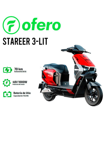 MOTO ELECTRICA OFERO STAREER3-LIT 1000W| ROJO