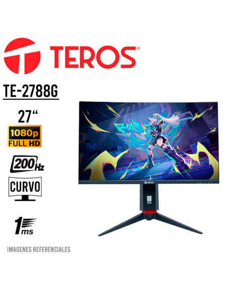 MONITOR GAMER TEROS 27" (TE-2788G) CURVO| PANEL VA| 200HZ/ 1MS| HDMI- DP