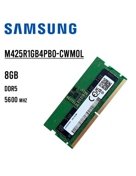 MEMORIA SODIMM SAMSUNG 8GB/5600MHZ ( M425R1GB4PB0-CWMOL 8GB-1RX16-PC5-5600B-SC0-1010-XT) DDR5 | OEM