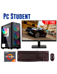 COMPUTADORA STUDENT RYZEN 3-3200G 8GB 512GB SSD + 22 FHD...