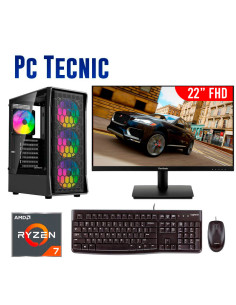 COMPUTADORA TECNIC AMD RYZEN 7 5700G 16GB 512GB SSD 22" FHD
