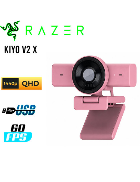 CAMARA WEB RAZER KIYO V2 X QUARTZ EDITION (RZ19-05380200-R3U1) 1440P| 60 FPS