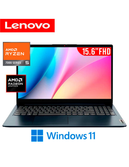 LAPTOP LENOVO IDEAPAD 1 15AMN7 RYZEN 5-7520U 8GB 256GB SSD 15.6 FHD WINDOWS 11(82VG00WXUS)