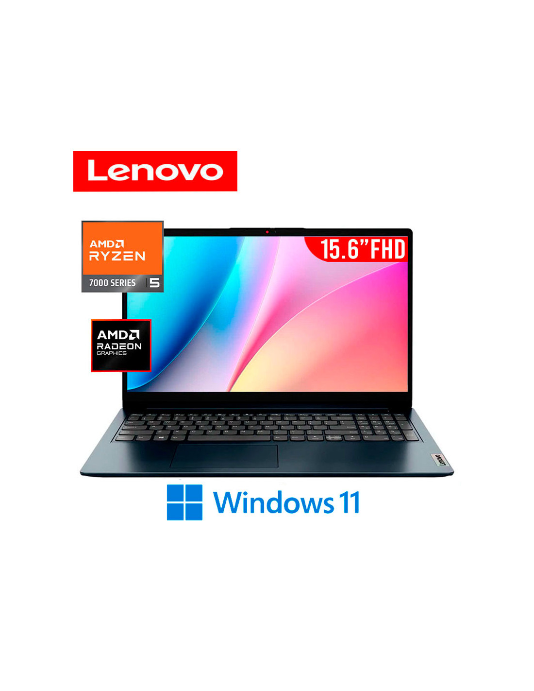 LAPTOP LENOVO IDEAPAD 1 15AMN7 RYZEN 5-7520U 8GB 256GB SSD 15.6