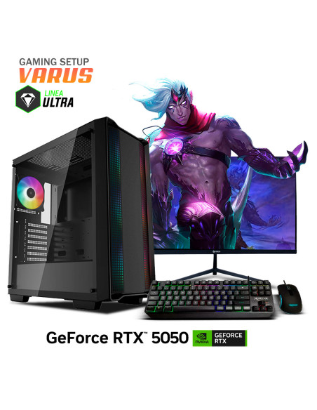 PC GAMER VARUS I5-14400F 16GB 512GB SSD GEFORCE RTX 5050 8GB + 27 FHD 180HZ + KIT RAPTOR