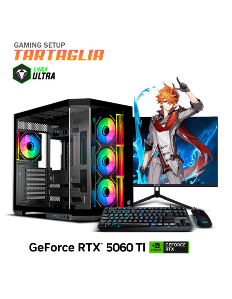 PC GAMER TARTAGLIA I7-14700F 16GB DDR5 1TB SSD GEFORCE RTX 5060TI 16GB + 27 FHD 200HZ + KIT RAPTOR