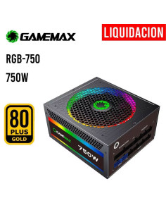 FUENTE GAMEMAX RGB-750 750W | GOLD | MODULAR | LED-RGB