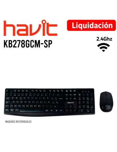 KIT HAVIT (KB278GCM-SP) NEGRO |WIRELESS|TECLADO...