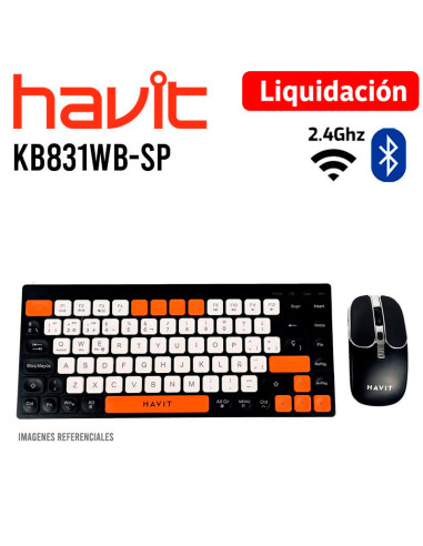 KIT GAMER HAVIT (KB831WB-SP) NEGRO|WIRELESS+BT|...