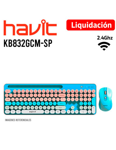 KIT HAVIT ( KB832GCM-SP ) CELESTE | WIRELESS|...