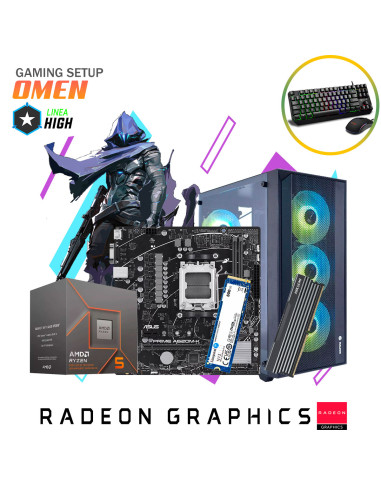 SETUP GAMER OMEN RYZEN 5 8500G 16GB 500GB + KIT...