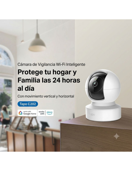 CAMARA DE VIGILANCIA TP-LINK TAPO C202 (1770500225) 1080P FHD |360°|WIFI DETECCION IA