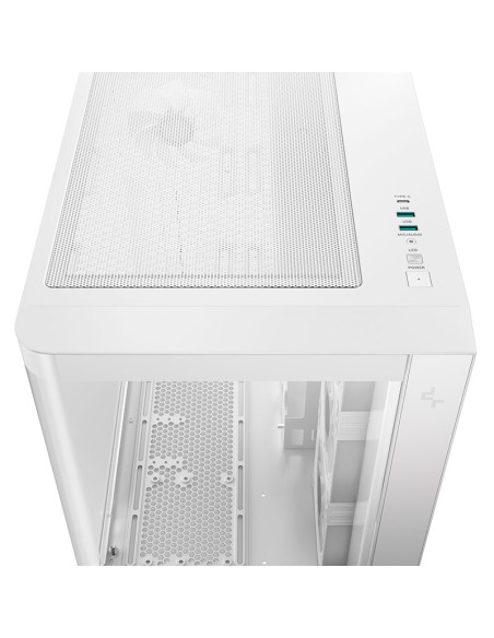 CASE GAMER DEEPCOOL CG530U 4F WH (R-CG530U-WHAGA4-G) VIDRIO TEMPLADO CURVO| S/FUENTE| 4 LED-ARGB