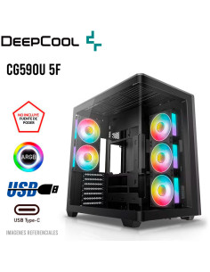 CASE GAMER DEEPCOOL CG590U 5F (R-CG590U-BKAGA5-G) VIDRIO...