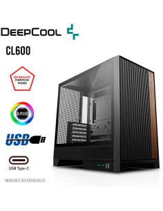 CASE DEEPCOOL CL600 (R-CL600-BKNNA2-G-1) S/FUENTE| VIDRIO...