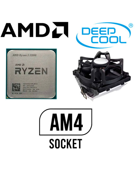 COMBO PROCESADOR AMD RYZEN 3 3200G OEM + COOLER DEEPCOOL BETA 10 AMD