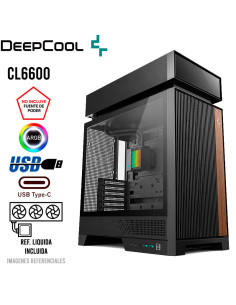 CASE  GAMER DEEPCOOL CL6600 (R-CL6600-BKNNA0-G-1) VIDRIO...
