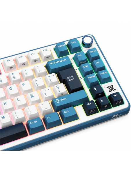 TECLADO GAMER ROYAL KLUDGE RK X87| SWITCH CREAMY | PRUSSIAN BLUE |  LED-RGB