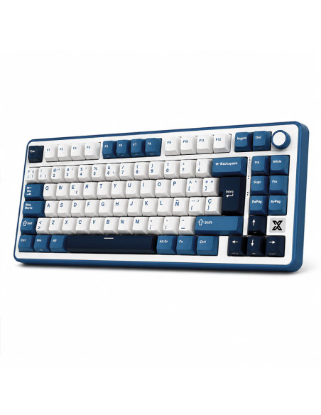 TECLADO GAMER ROYAL KLUDGE RK X87| SWITCH CREAMY | PRUSSIAN BLUE |  LED-RGB